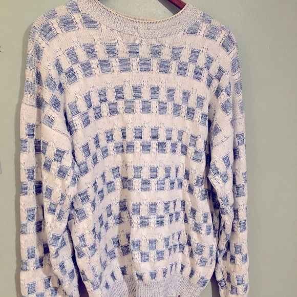 Vintage 80s Checkered Funky Sweater - Picture 1 of 4